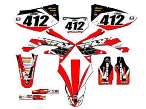 2004-2018 CRF 250 X 13 FLY Red Senge Graphics Kit Compatible with Honda - Picture 1 of 10