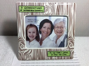 3 GENERATIONS WOMEN PHOTO FRAME New with tag CERAMIC Enesco Holds 4" by 5" photo - Picture 1 of 4