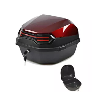 Estuche de equipaje de almacenamiento superior impermeable para caja trasera de motocicleta con luz reflectante nocturna - Imagen 1 de 8