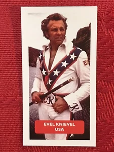EVEL KNIEVEL TRADING CARD-MOTORCYCLE DAREDEVIL-VERY SCARCE UK ISSUE-NRMNT-MINT+ - Picture 1 of 2