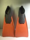 Vintage Water Gear Swim Fins Body Surf Snorkeling Size 3-5 Orange/Gray Flipers