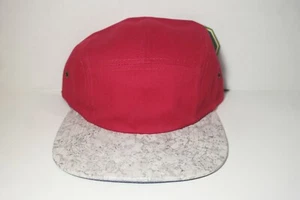 Blank Strapback Red Cork Brim New Premium Fresh 5-Panel - Picture 1 of 5