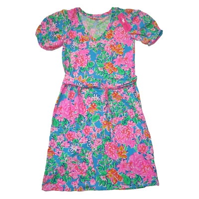 NWT Lilly Pulitzer Isolde in Rose To The Occasion Cotton Belted Shift Dress M - Image 1 of 4