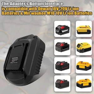 For Milwaukee M18 & Dewalt 20V Battery Convert to Worx 20V 6PIN Battery Adapter - Picture 1 of 14
