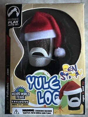 Ren and Stimpy Palisades Yule LOG Figura Vacaciones Navidad Santa Sombrero Exclusivo Foto 1 de 4