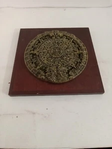 Vintage El Arte Azteca Mayan/Aztec  Resin Wall Plaque Framed Made In mexico - Picture 1 of 4