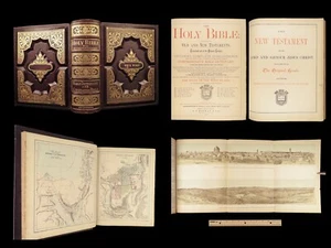 1883 EXQUISITE Holman Holy Bible | Old & New Testaments KJV | HUGE Philadelphia - Picture 1 of 24