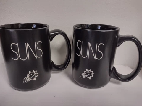 NBA Phoenix Suns Coffee Mugs Set of 2 Great condition no chips or cracks Cover