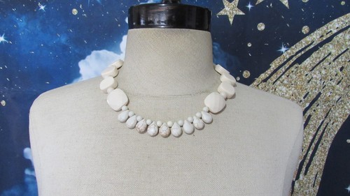 OFF WHITE "Collana con Multi Stili di Perline Bianche 18"