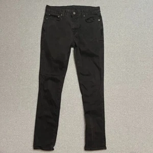 Pantalones de mezclilla American Eagle para hombre 32X34 negros ajustados rectos flexibles lona preppy - Imagen 1 de 11