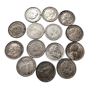 Pays-Bas 10 Cents argent - LOT 14 monnaies années diverses Utrecht KM20/163 - Imagen 1 de 2