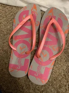Love Color PINK Flip Flops Love PINK Sandals - Picture 1 of 5