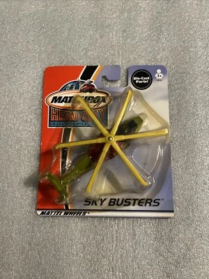 MATCHBOX HERO CITY SKY BUSTERS ВОЕННЫЙ ВЕРТОЛЕТ ЗЕЛЕНЫЙ 2002/НОВЫЙ на карте BB14 - Изображение 1 из 4