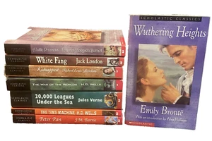 Scholastic Classics Paperback Book Bundle Peter Pan Wuthering Heights + More - Picture 1 of 15