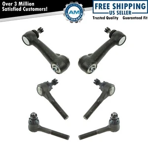 6 Piece Steering Kit Inner & Outer Tie Rod Ends w/ Idler Arms for Dodge Van New - Picture 1 of 10