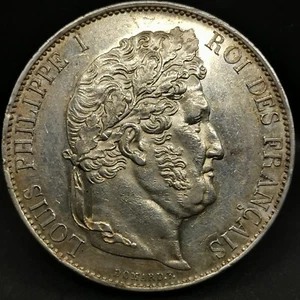 5 FRANCS ARGENT 1848 IN PARIS LOUIS PHILIPPE DOMARD FRANCE / SILVER - Picture 1 of 2