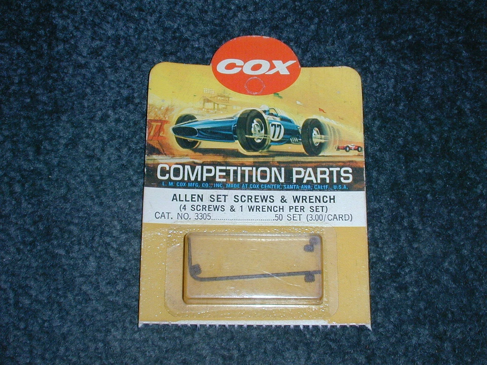 РАННИЙ ВИНТАЖНЫЙ COX #3305 НАБОР ВИНТОВ И ГАЕЧНЫХ КЛЮЧЕЙ ALLEN - ОЧЕНЬ ТРУДНО НАЙТИ ТОВАР - Изображение 1 из 1