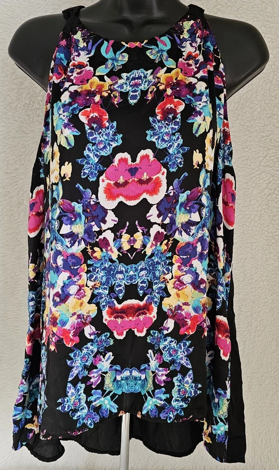 Blusa Camisa Top Nicole by Nicole Miller Mujer Talla XL X Grande Sin Mangas Foto 1 de 4