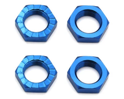 Team Associated 17mm Aluminum Serrated Wheel Hex Nut (Blue) (4) [ASC81082] - Image 1 of 2