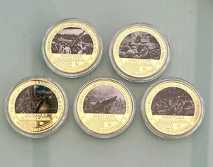 Battle of Guadalcanal 5-Coin Commemorative Set (ref S) - Picture 1 of 7
