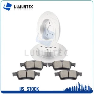 Pastillas de freno de cerámica y disco de rotor trasero para Ford C-Max Escape 2013-2016 ranurado - Imagen 1 de 13