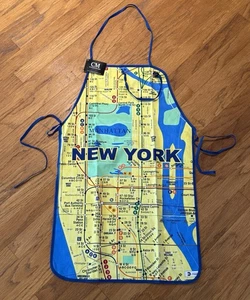 NEW YORK City U-Bahn/Sites MAP Unisex LATZSCHÜRZE bunt 100% Baumwolle Neu mit Etikett - Bild 1 von 6
