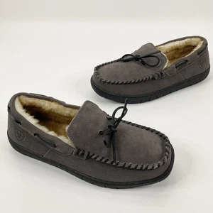 Ariat Men's Harrison Charcoal Grey Moccasin Slippers Size 10 AR4448-020 - Picture 1 of 14