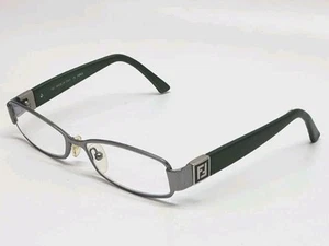 FENDI F904 028 Eyeglasses Frame Italy 51-14-130 Gunmetal/Sage Green - Picture 1 of 7