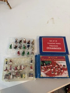 Victorian Mini Christmas & Victorian Polystone Ornaments Open Package 30 Total - Picture 1 of 4