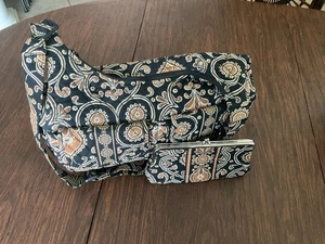 Vera Bradley Caffe Latte Tasche groß Crossbody Schultergurt Reißverschluss oben 100 % Baumwolle - Bild 1 von 1