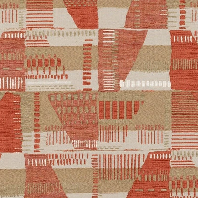 Tela Nobilis Moderna Geométrica Jacquard Uphol - Majura / Naranja 3,15 yd 10913,55 Foto 1 de 2