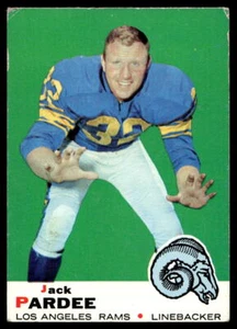 1969 Topps #12 Jack Pardee Los Angeles Rams VG-VGEX - Picture 1 of 2