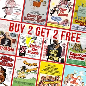 Classic Carry On Movie Posters Vintage Cinema Wall Art Retro Prints - Picture 1 of 29