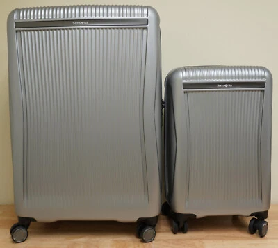 Juego de equipaje giratorio expandible rígido Samsonite Blackstone plateado de 2 piezas Foto 1 de 4