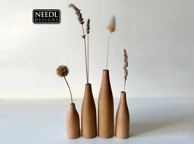 Oak OR Beech bud vase | Hand turned | Contemporary | 5th Wedding Anniversary - Image 1 of 4