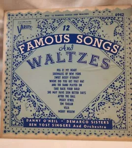 "FAMOUS SONGS AND WALTZES" - Varsity 10" Vinyl Lp Record #6942"~ 33rpm. - Picture 1 of 5