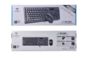 WIRELESS KEYBOARD AND MOUSE SET COMBO 2.4G - HK6800 FREE SHIPPING - Picture 1 of 11