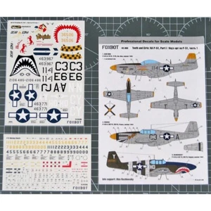 Decals North American P-51 Mustang Nose, Part I FOXBOT 48-060 Scale kit 1:48 - Picture 1 of 6