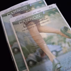 VTG Cannon Little Secrets 2 Pair Stretch Seamless Stockings Thigh High 8.5-11 - Picture 1 of 10