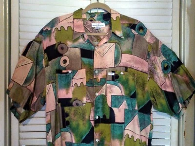 Guess by Georges Marciano Vintage Shirt Men’s L – Brown Green 🇺🇸 USA Made - Image 1 of 4