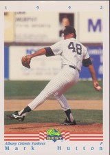 1992 Classic Best Mark Hutton #5 Albany-Colonie Yankees Baseball RC