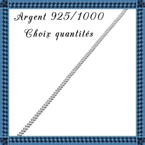 Chaîne boules sur 2 lignes 1,2mm, en argent 925/1000 (1 mètre). Réf : BEAD1202L - Bild 1 von 1