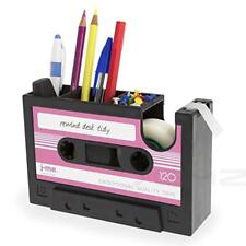 Creative Adhesive Tape Pen Holder Case, Retro Cassette Tape Dispenser Vase Br...