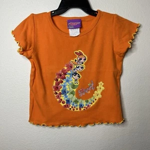 Vintage PowerPuff Girls Size Small 4 Blossom Buttercup And Bubble Sweet Orange - Picture 1 of 9