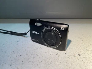 Nikon Coolpix A300 20.1MP 8x Zoom CCD Camera, Black - Picture 1 of 13