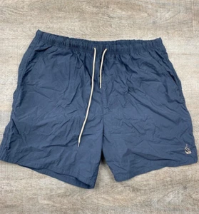 Vintage 90er Nautica blau Badeanzug Badehose Gr. L x 6" Schrittlänge gefüttert Nylon einfach minimal - Bild 1 von 12