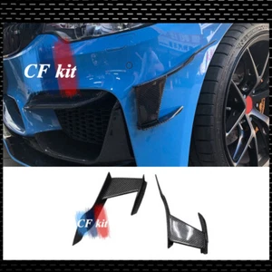 Carbon Fiber Front Bumper Splitters Fins Aprons For BMW F80 M3 F82 F83 M4 2014UP - Picture 1 of 10