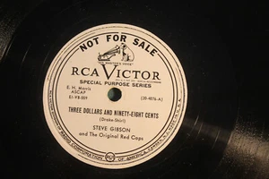 STEVE GIBSON & DIE ORIGINAL ROTEN KAPPEN --- DREI DOLLAR UND ACHTUNDNEUNZIG CEN (1951) - Bild 1 von 2