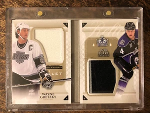 15-16 Black Diamond Relics Booklet Wayne Gretzky, Rob Blake 13/25 Sharp Card🔥🔥 - Picture 1 of 11