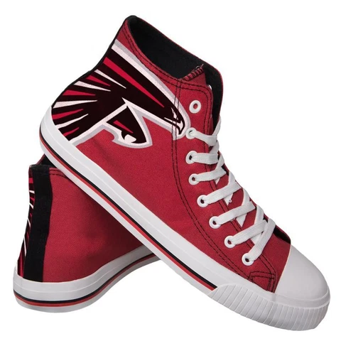 Atlanta Falcons NFL Men's High Top Big Logo Canvas Shoes FREE SHIP Cover